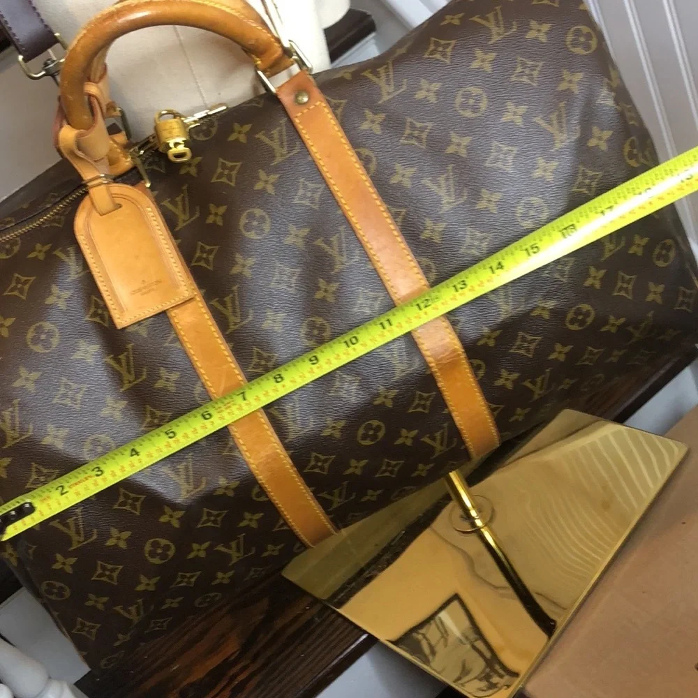 LOUIS VUITTON LV50 Keepall Monogram Canvas Tote Travel Duffle Bag LV 50 SP0992